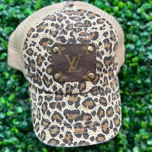 Leopard authentic LV patch hat